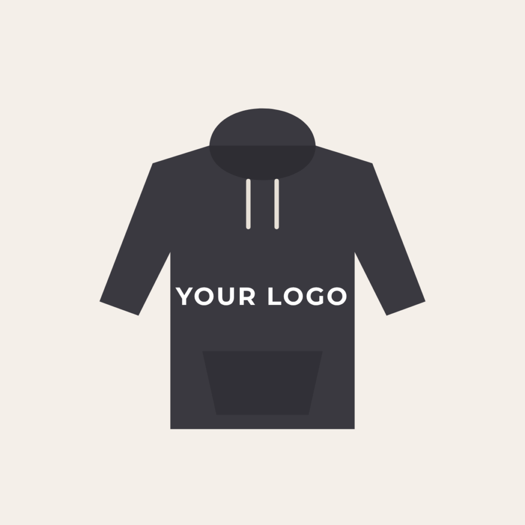 Custom hoodie printed with your logo